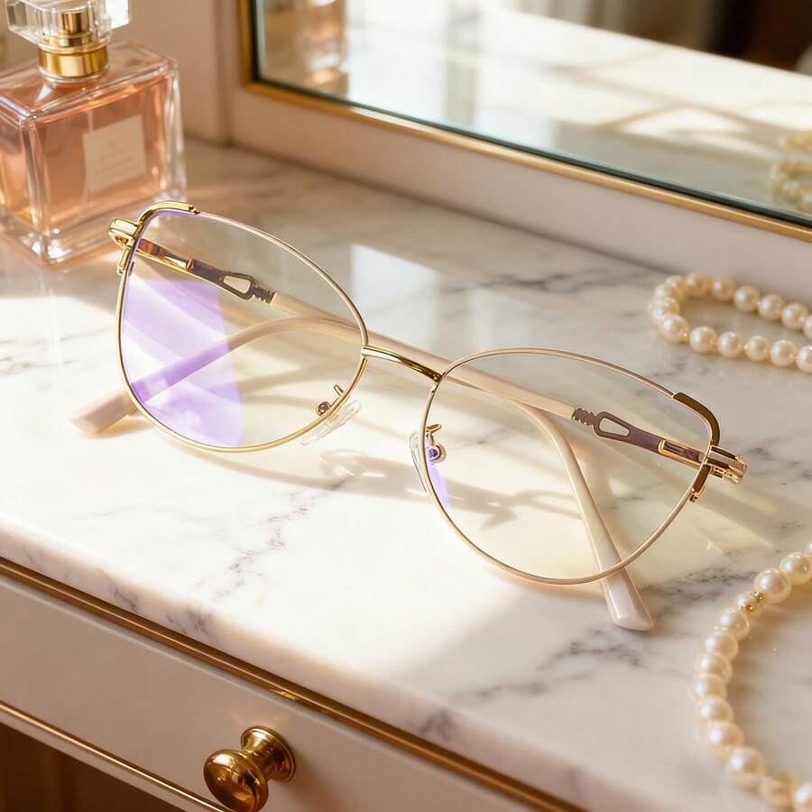 Sunglasses Cat Eye - 女性用高級キャットアイフラットミラーファッションデイリーユース多目的装飾メガネ軽量快適アクセサリー必須アイテム