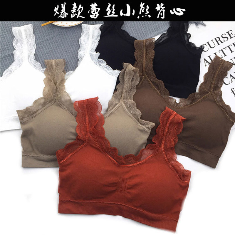 Bralette Triangle Set - 女性のためのセクシーな3Dレースのランジェリー,シームレスなスポーツブラ,ホルタートップ,ストラップレス,腕立て伏せ,ブラレット,下着,ベスト,包まれた女の子
